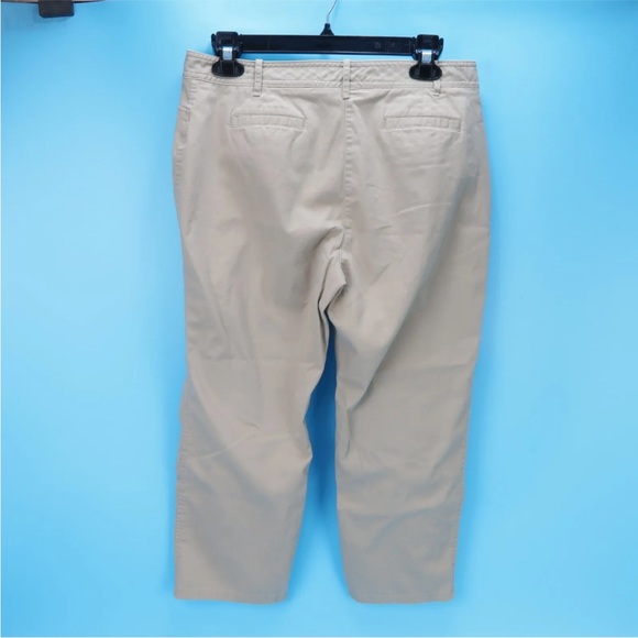 Jaclyn Smith Women's Beige Cotton Stretch Khaki Crop Pants Size 12 - Picture 2 of 4